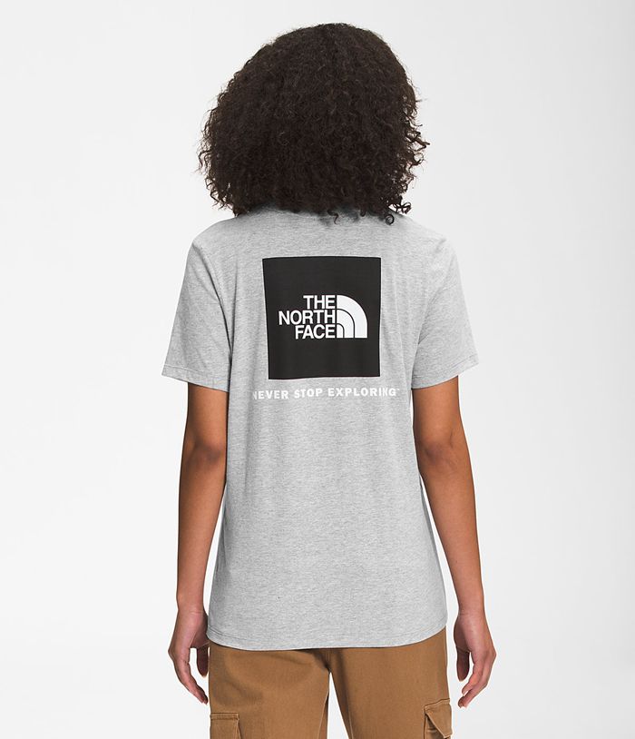 The North Face Short Sleeve Box NSE Womens T-Shirts Light Grey 794216-LCN